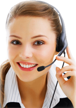 Support person talking to clients